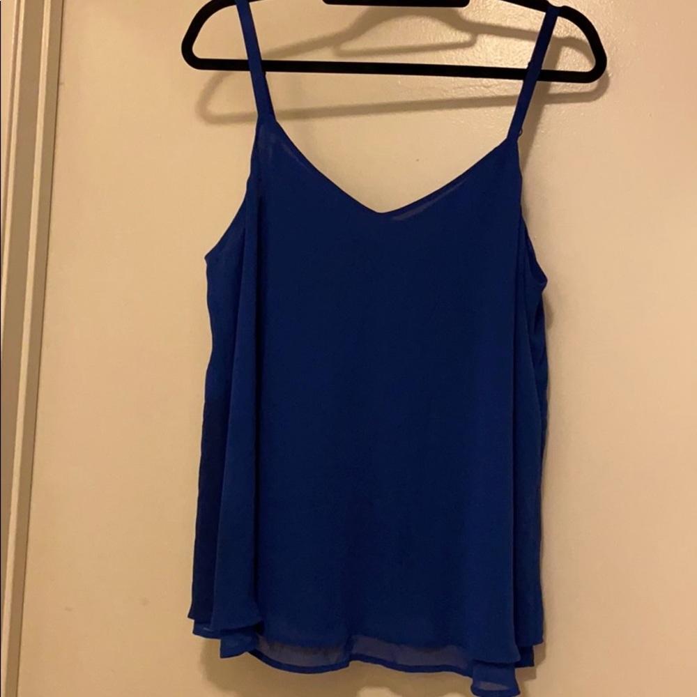 Torrid royal blue chiffon tank